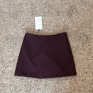 NWT Maroon Zara Skort